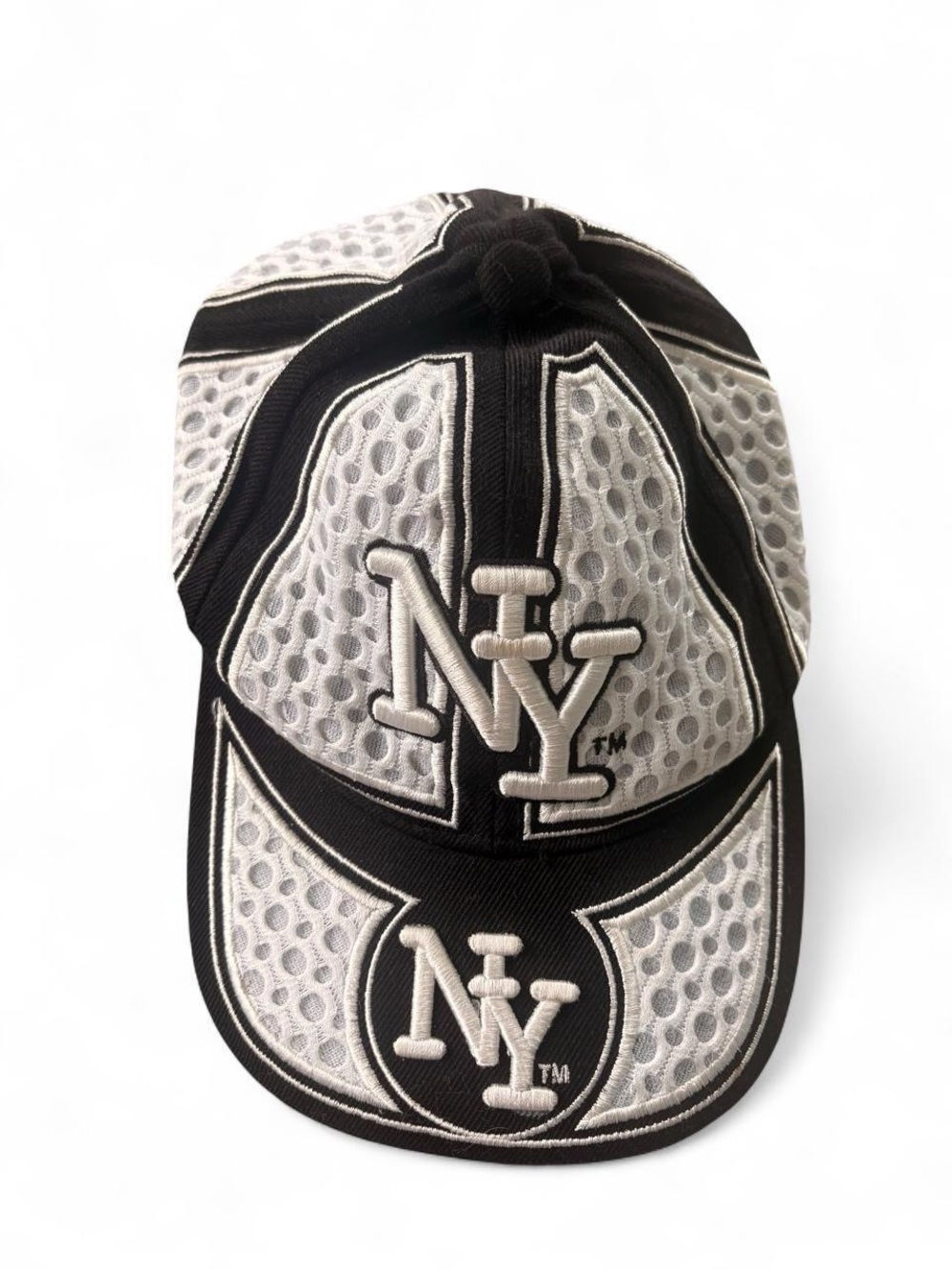 Hunter Black & White NY Embroidered Baseball Cap